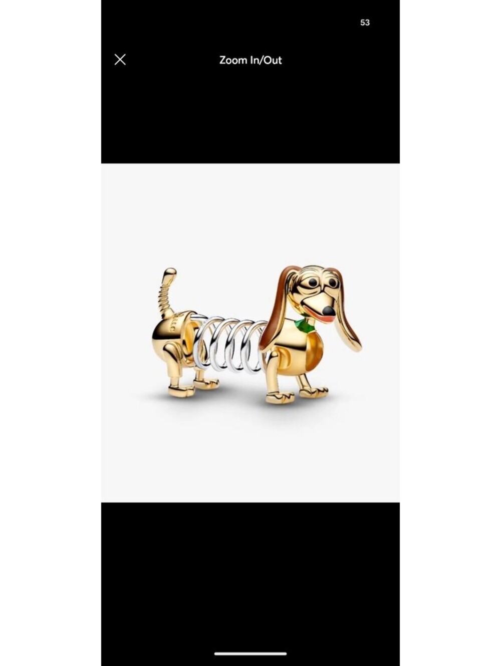 NEW Pandora Disney Pixar Toy Story Charm Sterling Slinky Dog